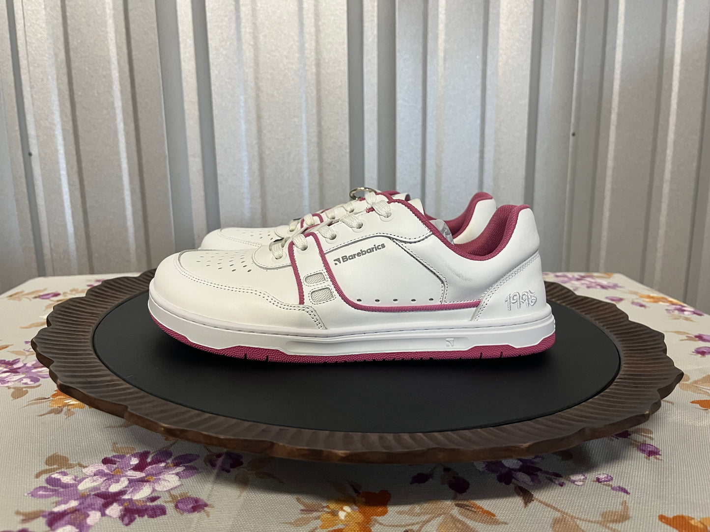 Barebarics Arise - Women’s Adult Sneaker - White and Raspberry Pink