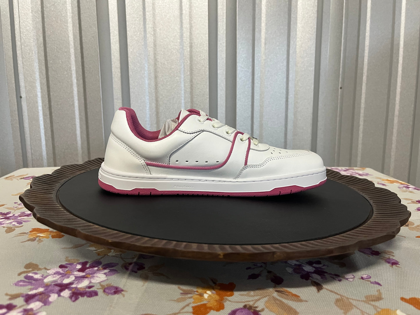 Barebarics Arise - Women’s Adult Sneaker - White and Raspberry Pink
