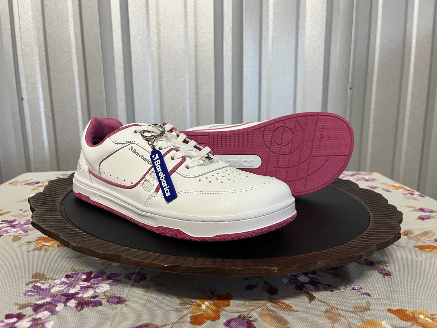 Barebarics Arise - Women’s Adult Sneaker - White and Raspberry Pink