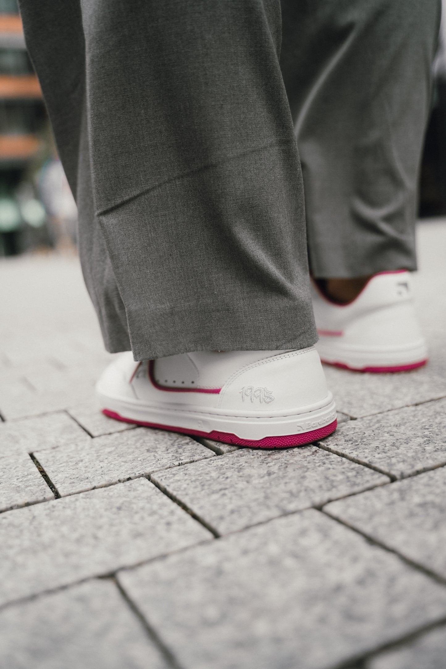 Barebarics Arise - Women’s Adult Sneaker - White and Raspberry Pink