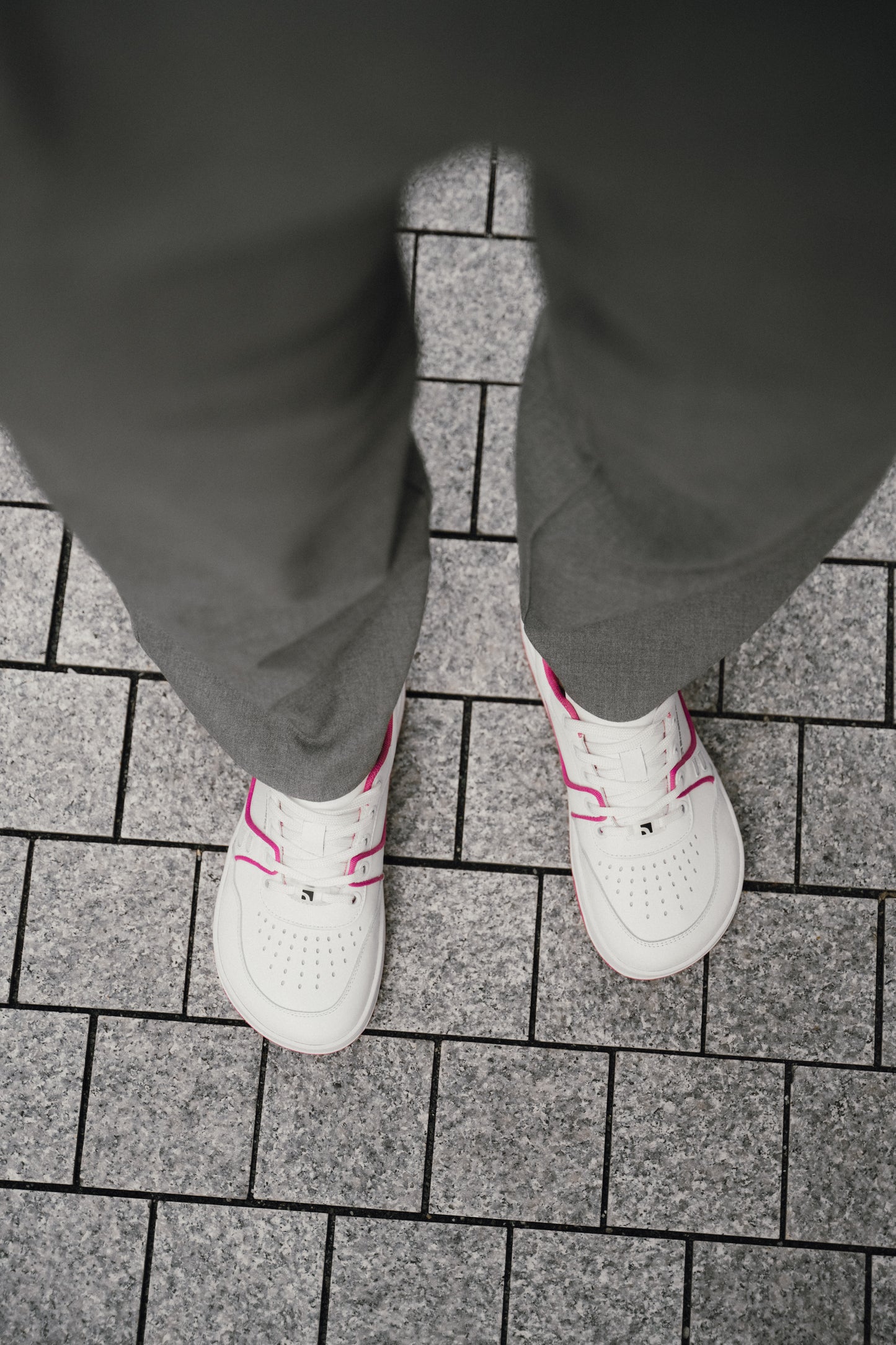 Barebarics Arise - Women’s Adult Sneaker - White and Raspberry Pink