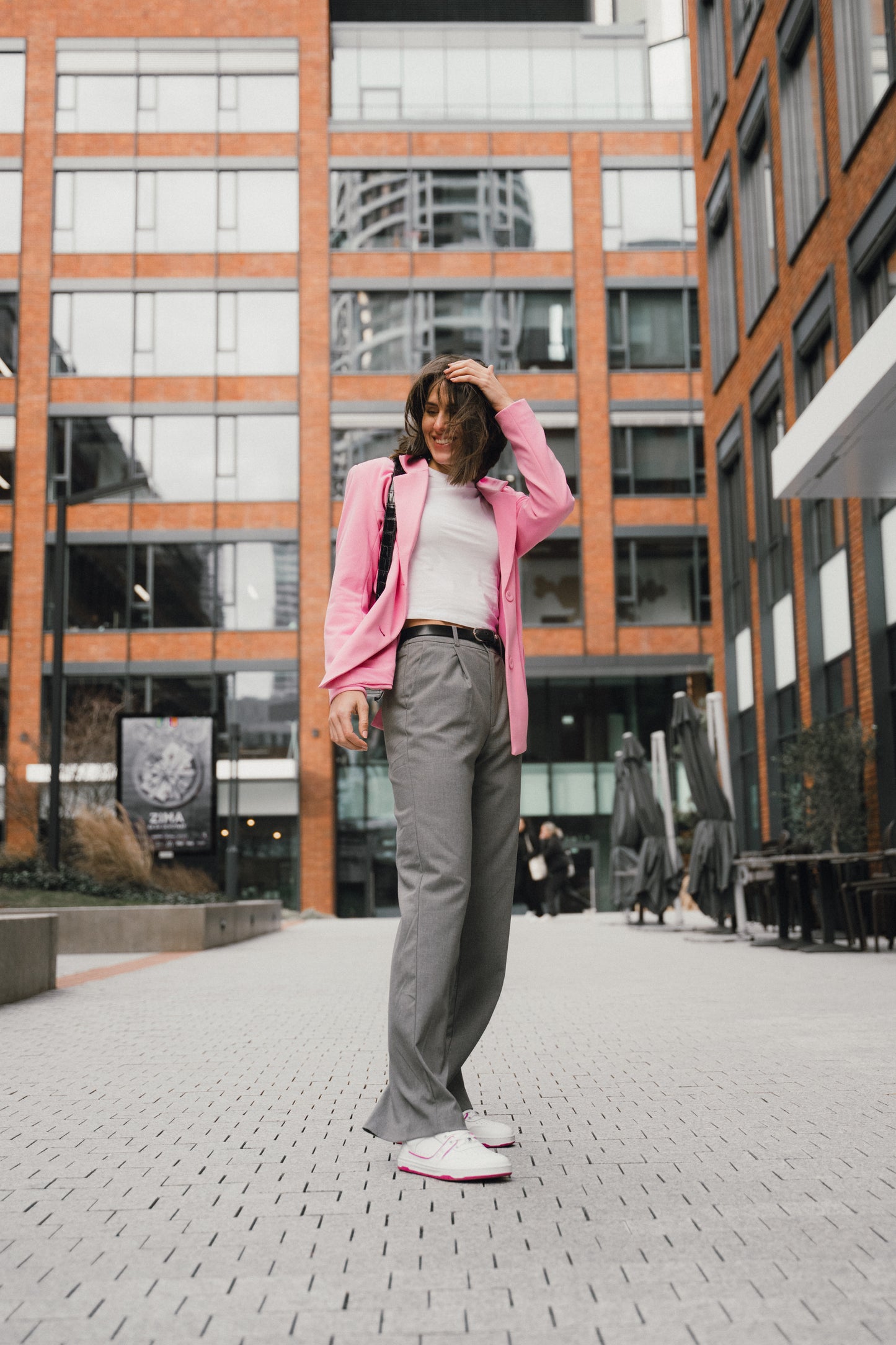 Barebarics Arise - Women’s Adult Sneaker - White and Raspberry Pink
