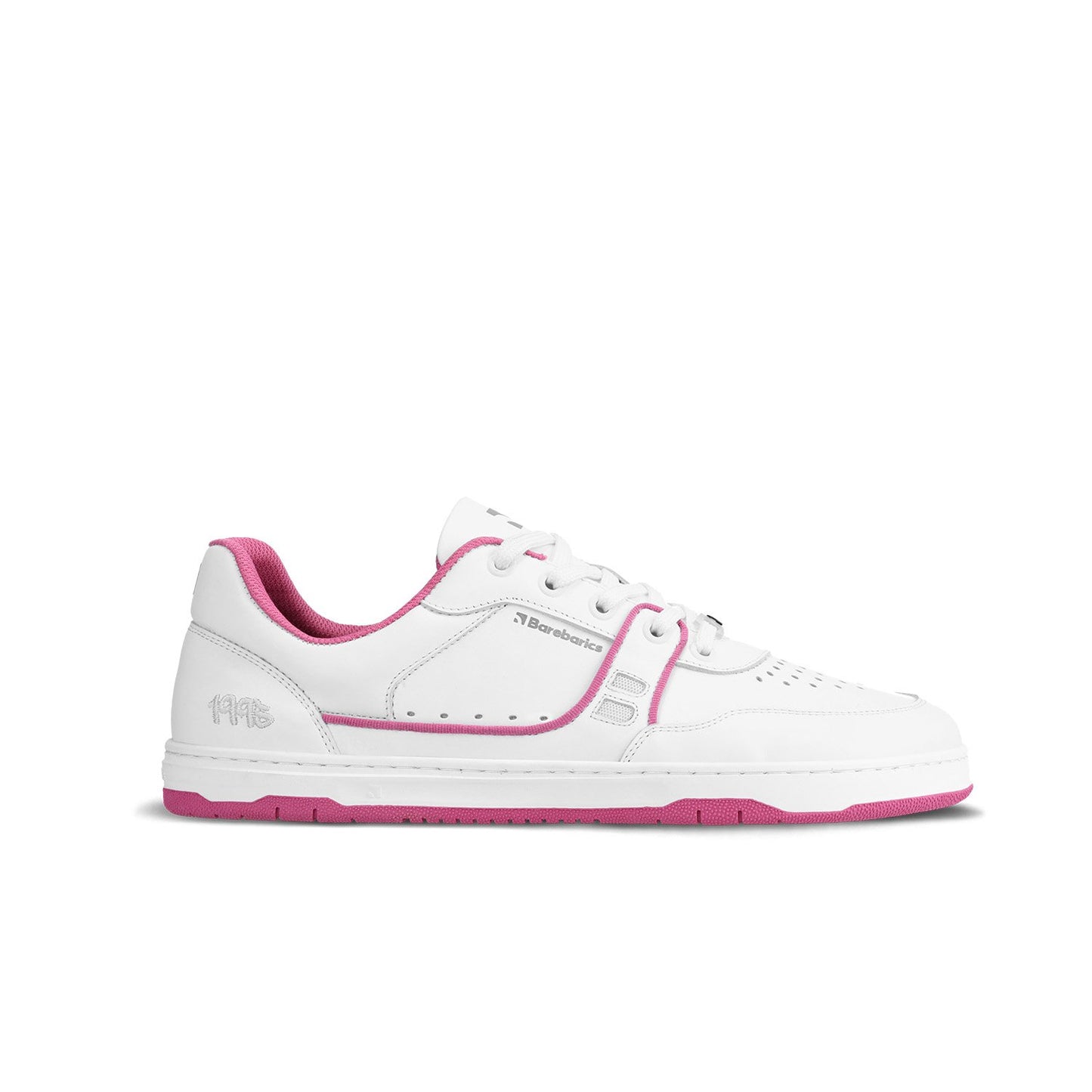 Barebarics Arise - Women’s Adult Sneaker - White and Raspberry Pink