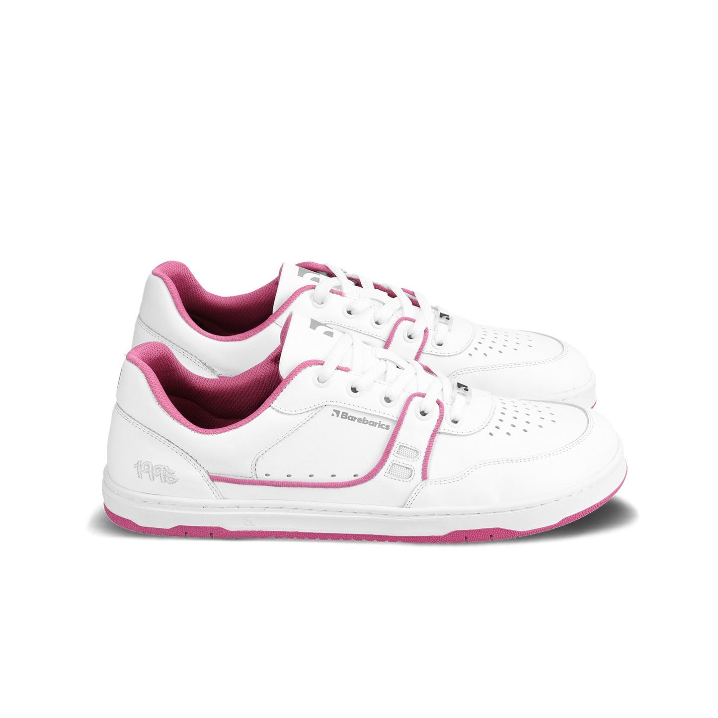 Barebarics Arise - Women’s Adult Sneaker - White and Raspberry Pink