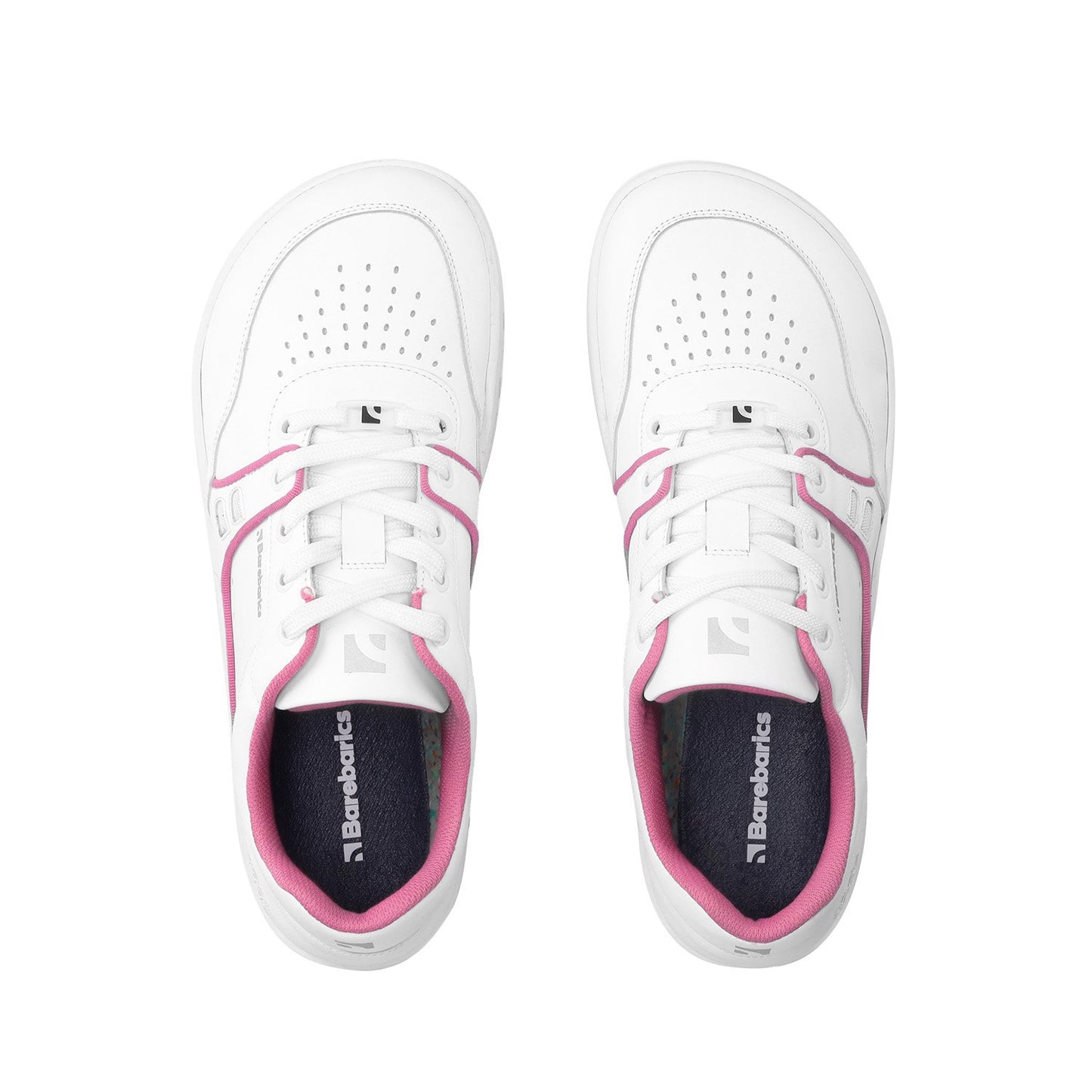 Barebarics Arise - Women’s Adult Sneaker - White and Raspberry Pink