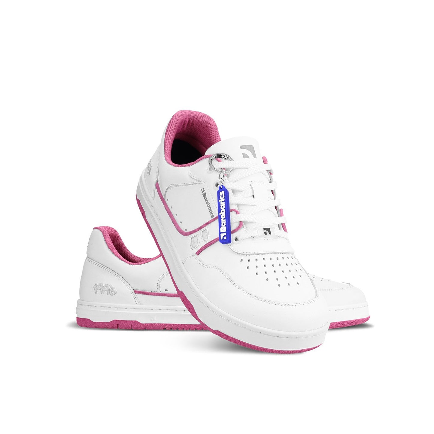 Barebarics Arise - Women’s Adult Sneaker - White and Raspberry Pink
