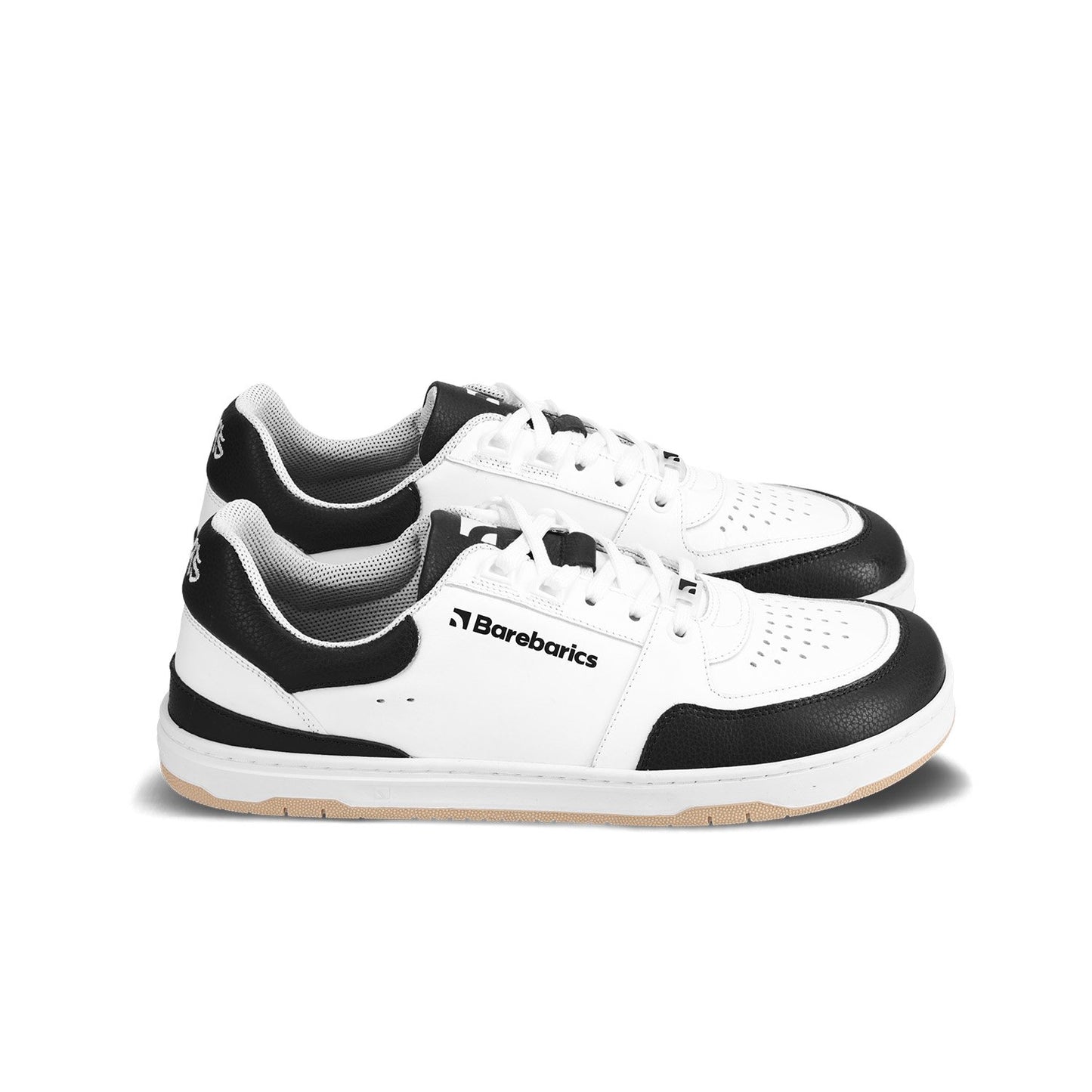Barebarics Wave - Unisex Sneakers - White and Black and White and Dark Green