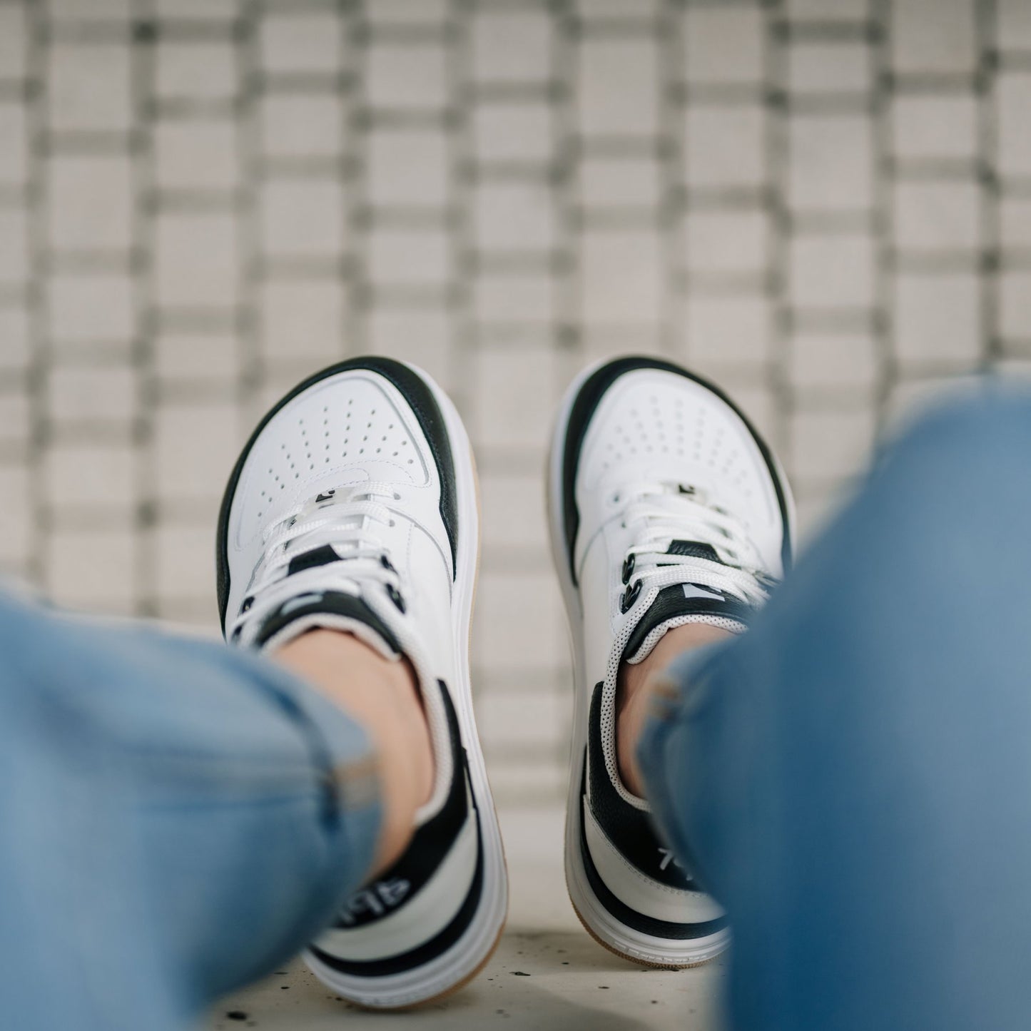 Barebarics Wave - Unisex Sneakers - White and Black and White and Dark Green