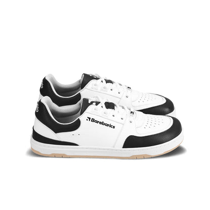 Barebarics Wave - Unisex Sneakers - White and Black and White and Dark Green