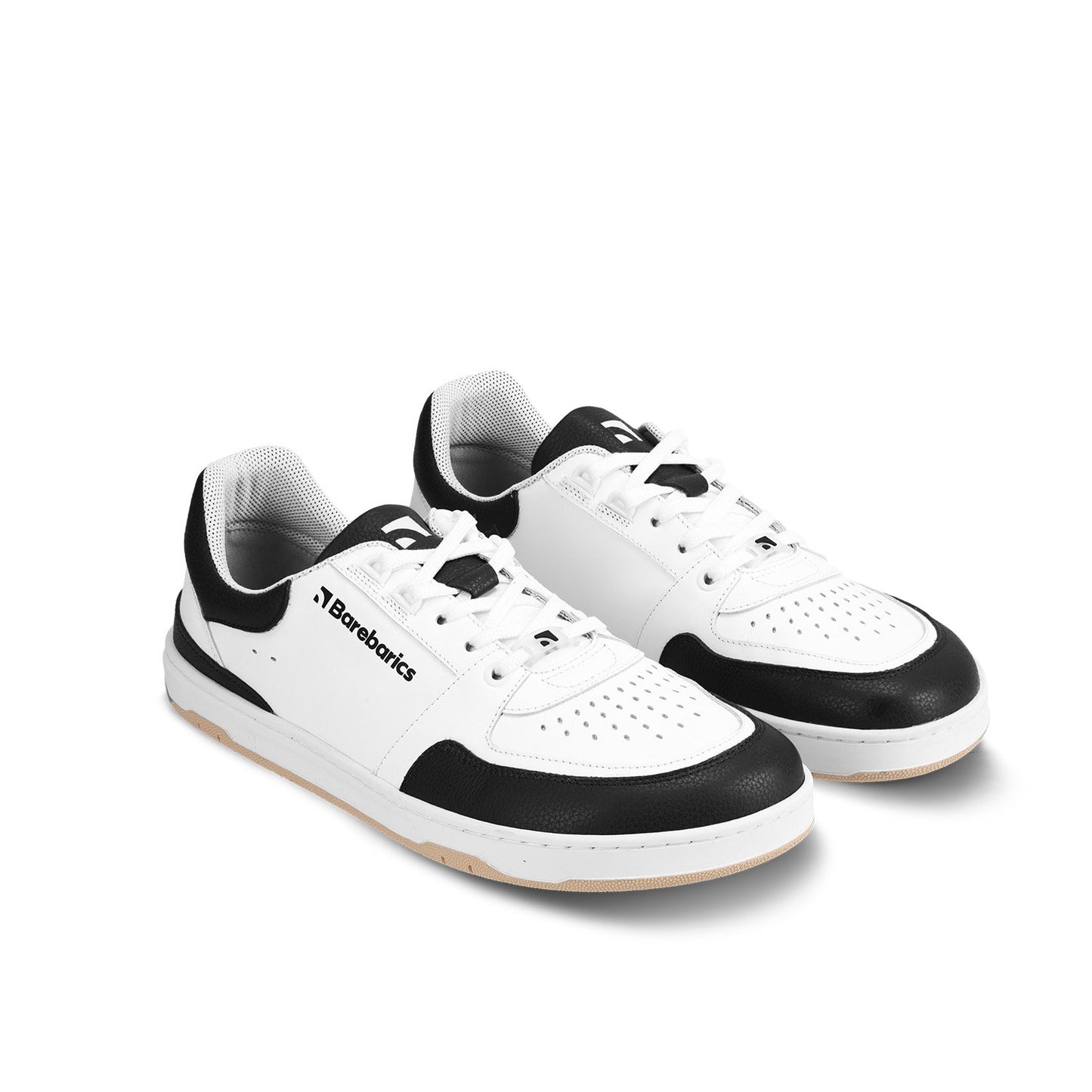 Barebarics Wave - Unisex Sneakers - White and Black and White and Dark Green