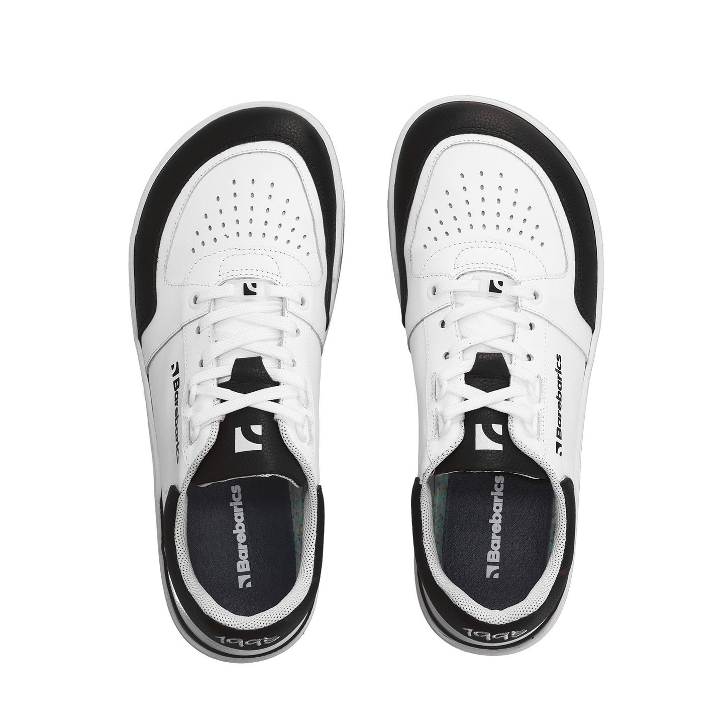 Barebarics Wave - Unisex Sneakers - White and Black and White and Dark Green