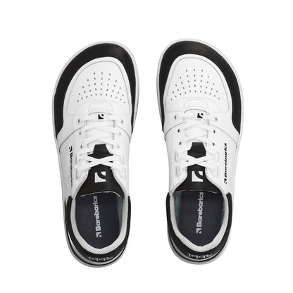 Barebarics Wave - Unisex Sneakers - White and Black and White and Dark Green
