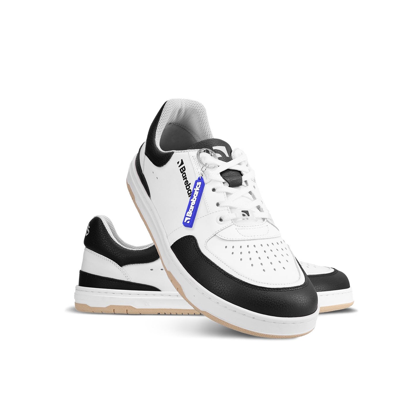 Barebarics Wave - Unisex Sneakers - White and Black and White and Dark Green