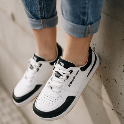 Barebarics Wave - Unisex Sneakers - White and Black and White and Dark Green