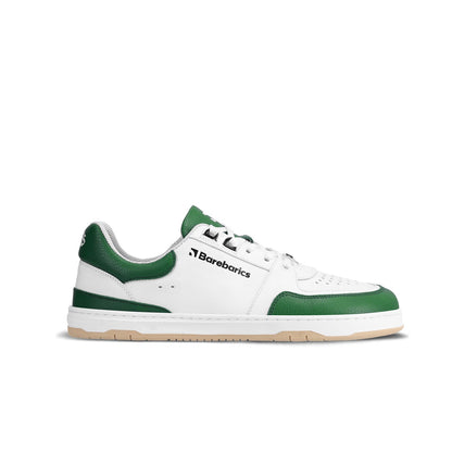 Barebarics Wave - Unisex Sneakers - White and Black and White and Dark Green