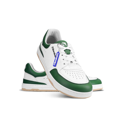 Barebarics Wave - Unisex Sneakers - White and Black and White and Dark Green