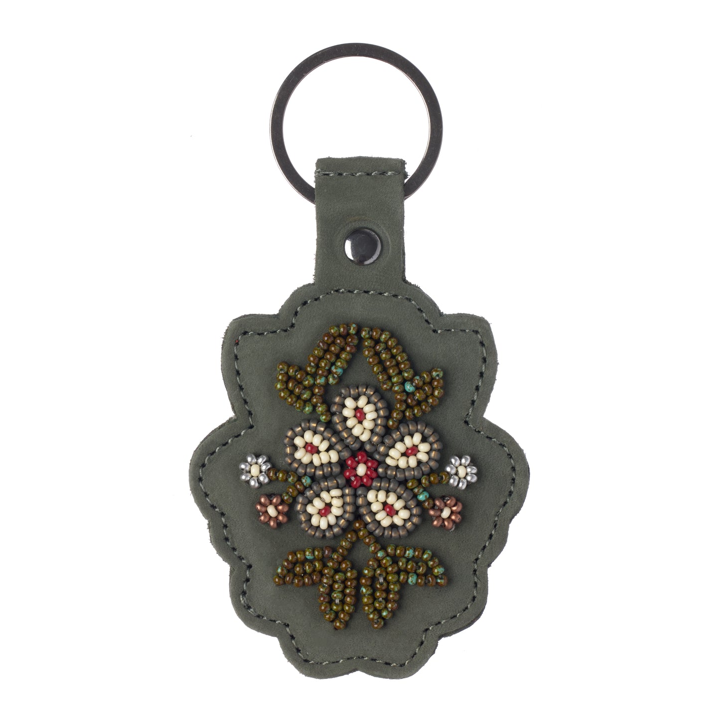 Floret Beaded Keychain